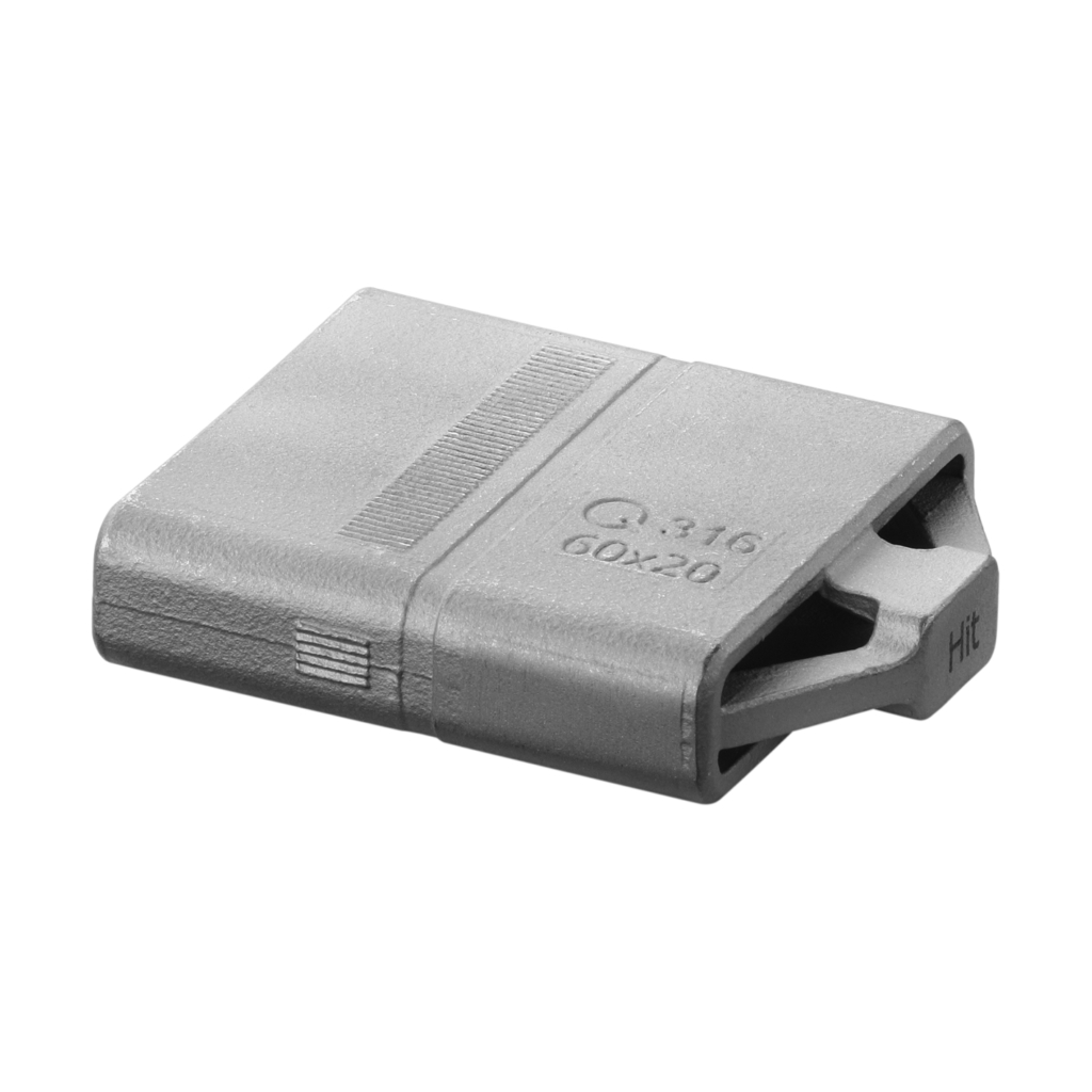 60x30 Rectangular Tube Connector - Glass Railing for Decks